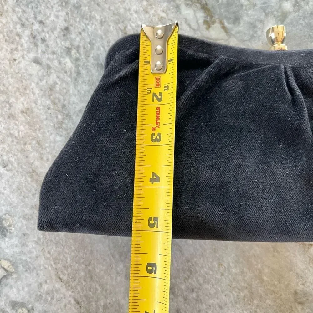 Banana Republic Black Velvet Clutch